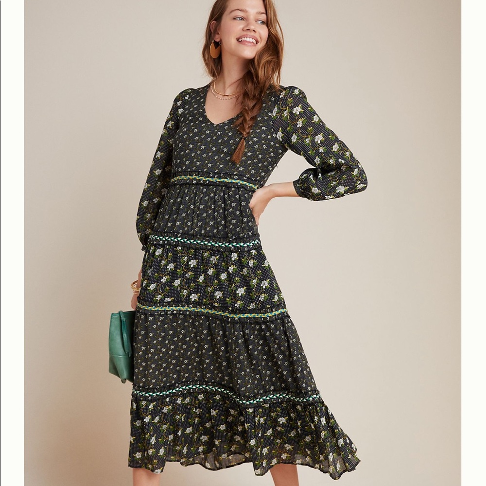 Anthropologie Navy Dress!!